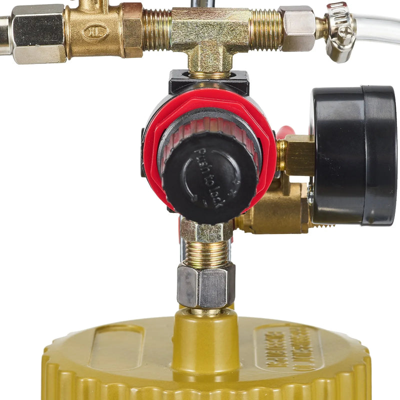 Krāsošanas spiedtvertne ar pistoli, 2 l viegla gaisa spiedtvertne, 1,8 mm sprausla, 3 m šļūtenes, piemērota mājas dekorēšanai, arhitektūrai, būvniecībai un automašīnu krāsošanai, maksimālais spiediens 3,1 bar.