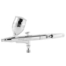 Gaisa ota, 0,3 mm un 0,5 mm divdarbības ar augšējo padevi, komplekts ar 2 ml, 7 ml un 12 ml vara trauciņiem un tīrīšanas piederumiem, piemērota modeļu, kūku, desertu un nagu mākslas krāsošanai