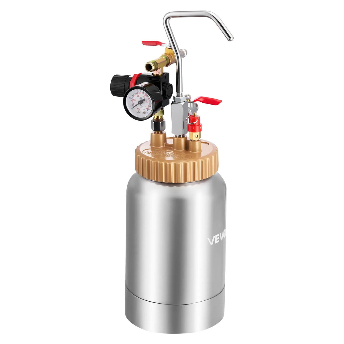 VEVOR 2 L Pressure Paint Tank with 2 Spray Guns, Pneumatic Painting System with 1.8 mm and 3 mm Nozzles, 2 x 3 m Hoses, for Furniture and Cars, 3 Adjustable Control Modes
