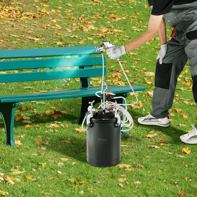 15 L krāsošanas spiedkatls ar pistoli, 4 mm sprauslu un šļūtenēm