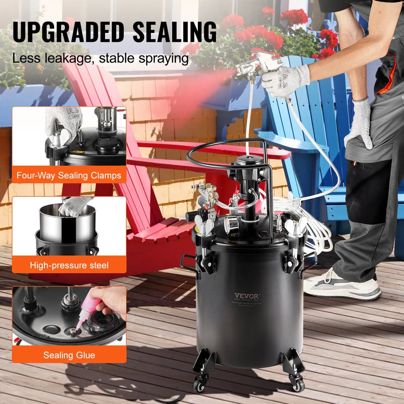 Krāsu spiedtvertne 30 l ar pilnībā automātisku maisīšanu, 4,8 bar