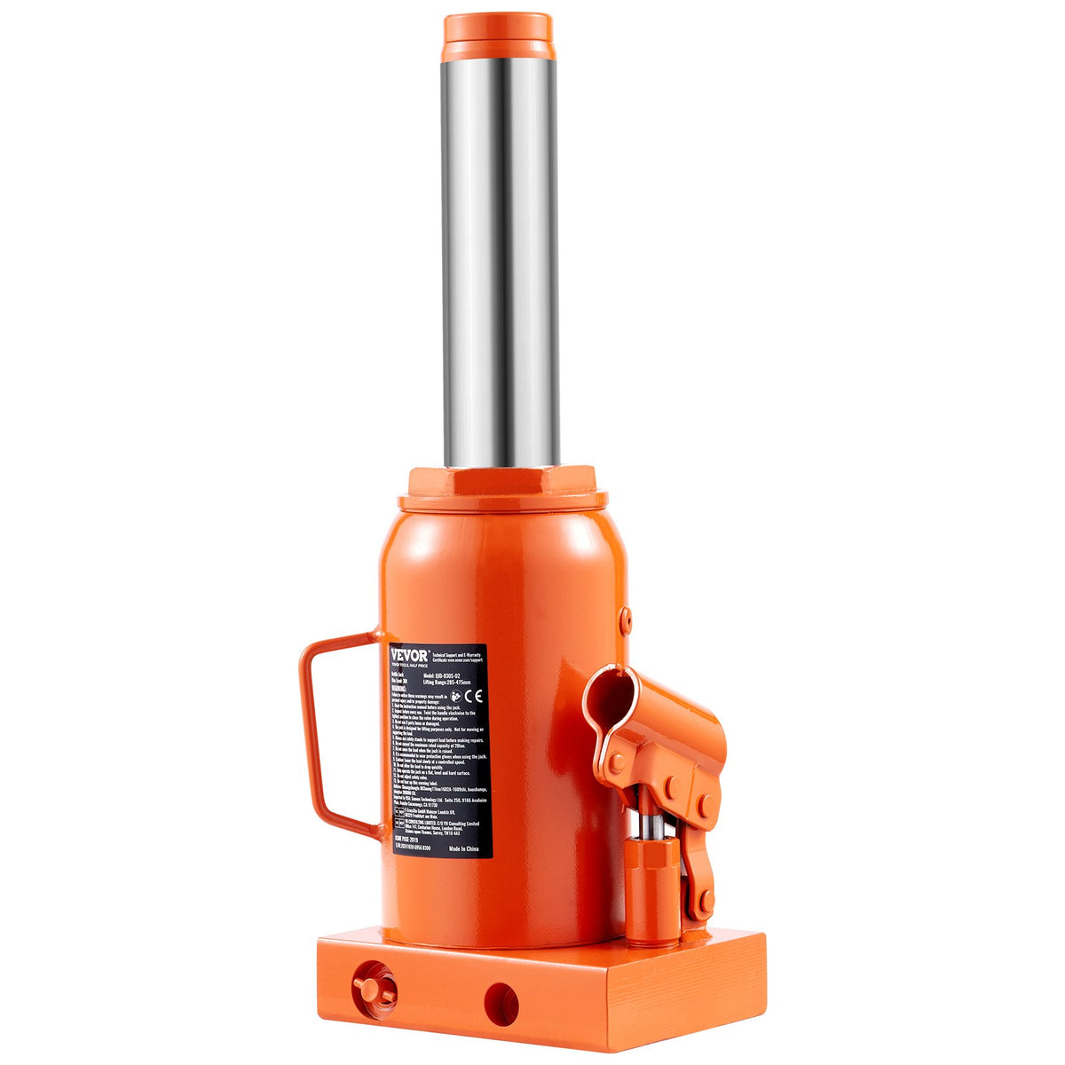 VEVOR Hydraulic Bottle Jack 30 Tonnes Manual High Lift for Car Repair Workshops