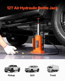 VEVOR Gaisa hidrauliskais pudeles domkrats 12 tonnas, Manuālā rokas sūkņa automašīnu remonta iekārta