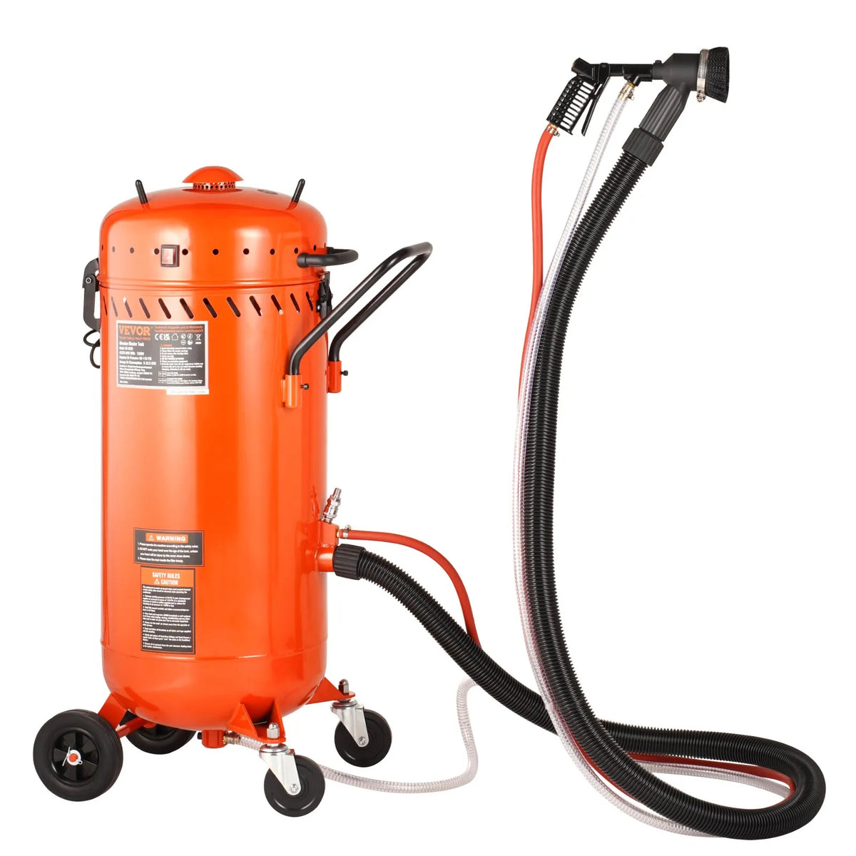 VEVOR 106 l vakuuma smilšu strūklas iekārta ar 1200 W putekļu savākšanas sistēmu un abrazīva recirkulāciju, 4,1–7,6 bar smagās klases smilšu strūklas iekārta - ZEMLETES.LV