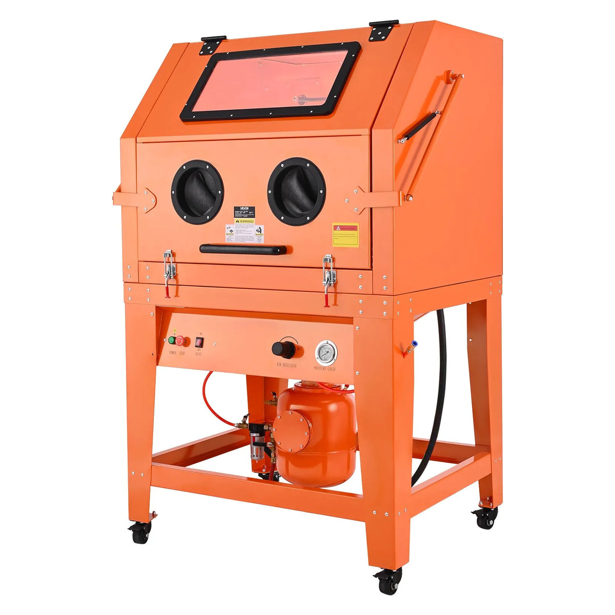 VEVOR 927 l Sandblasting Cabinet with Pressure Tank, 121 l Abrasive Tank and 1200 W Dust Collector, on Wheels