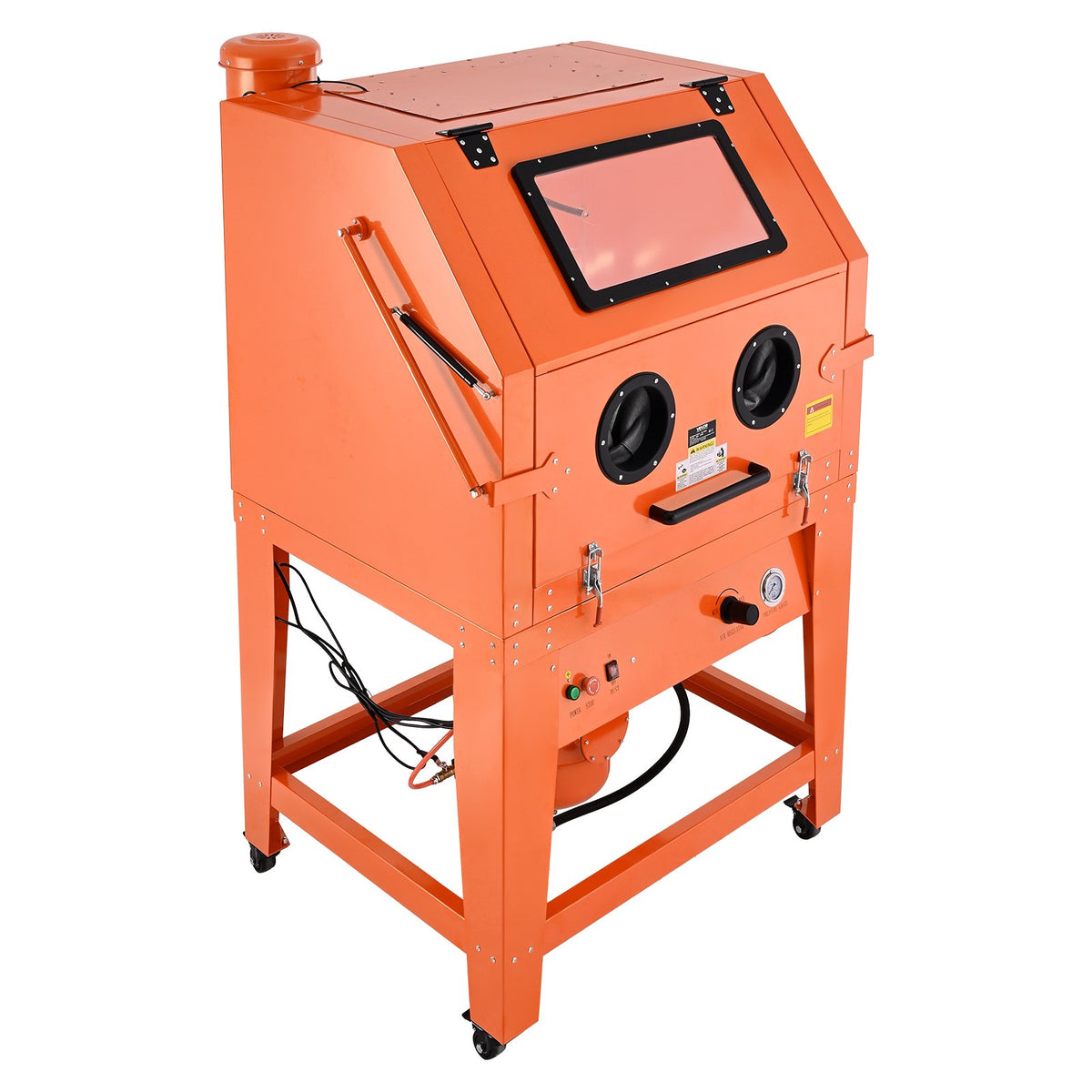 VEVOR 927 l Sandblasting Cabinet with Pressure Tank, 121 l Abrasive Tank and 1200 W Dust Collector, on Wheels