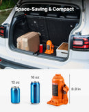 VEVOR hidrauliskais pudeles domkrats 20 t ar pacelšanas diapazonu 225–435 mm, pastiprinātas konstrukcijas metināts domkrats automašīnām, SUV, pikapiem, auto remontam, ēku pacelšanai un lauksaimniecības tehnikai, oranžs