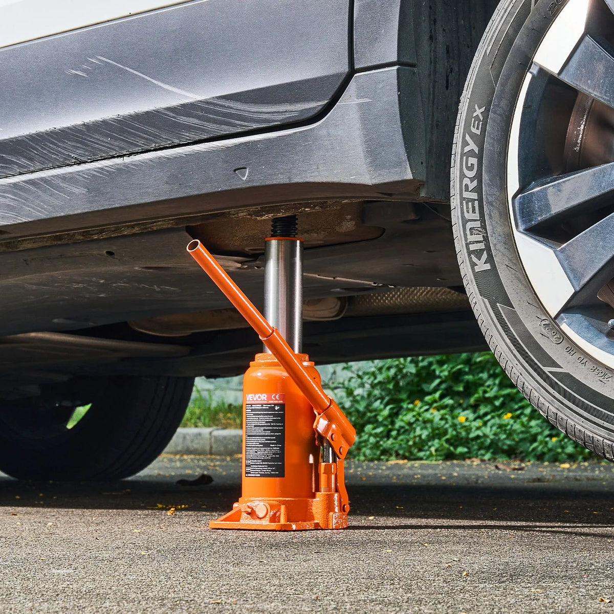 VEVOR Hydraulic Bottle Jack 20 t with Lifting Range 225–435 mm, Reinforced Welded Construction Jack for Cars, SUVs, Pickups, Auto Repair, Building Lifting and Agricultural Equipment, Orange