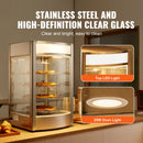 VEVOR pārtikas sildītājs, 35,6 cm picas displejs, 4 līmeņu komerciāls elektrisks picas sildītājs