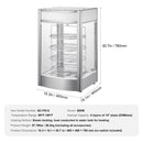 VEVOR pārtikas sildītājs, 35,6 cm picas displejs, 4 līmeņu komerciāls elektrisks picas sildītājs