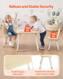 VEVOR bērnu galds ar 2 krēsliem, toddleru galds un krēslu komplekts ar apaļotu stūru dizainu un grafiti galda virsmu, koka galds mākslai, radošajām aktivitātēm, lasīšanai, mācībām un zīmēšanai, piemērots klasēm, bērnudārziem vai mājām, burlywood krāsā.