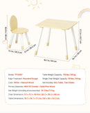 VEVOR bērnu galds ar 2 krēsliem, toddleru galds un krēslu komplekts ar apaļotu stūru dizainu un grafiti galda virsmu, koka galds mākslai, radošajām aktivitātēm, lasīšanai, mācībām un zīmēšanai, piemērots klasēm, bērnudārziem vai mājām, burlywood krāsā.