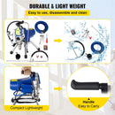 Airless elektriskais sienu un griestu krāsu smidzinātājs 2200 W ar regulējamu 22 MPa spiedienu un 15 m šļūteni koka un citu virsmu krāsošanai