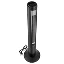 VEVOR torņa ventilators ar 70° oscilāciju, 3 ātrumi, 4 režīmi un 12 stundu taimeris, gaisa plūsmas ātrums 5,3 m/s, jaudīga grīdas gaisa cirkulācija guļamistabai, viesistabai, mājai un birojam, melns - ZEMLETES.LV