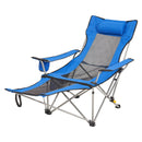 VEVOR salokāms kempinga krēsls ar regulējamu atzveltni (4 pozīcijas), kāju balstu, galvas balstu, krūzes turētāju un sānu kabatu, maksimālā slodze 150 kg, piemērots kempingam, makšķerēšanai un āra atpūtai