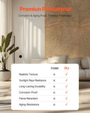 VEVOR 3D sienas paneļi, 4 gab., PU dabīgā akmens imitācijas dizains, 1200 × 600 mm, kopējais pārklājums 2,97 m², akcenta sienas dekors interjeram griestiem, guļamistabai, viesistabai un spēļu telpai, akmens dzeltenā krāsā