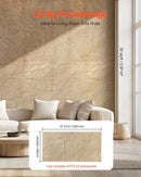 VEVOR 3D sienas paneļi, 4 gab., PU dabīgā akmens imitācijas dizains, 1200 × 600 mm, kopējais pārklājums 2,97 m², akcenta sienas dekors interjeram griestiem, guļamistabai, viesistabai un spēļu telpai, akmens dzeltenā krāsā