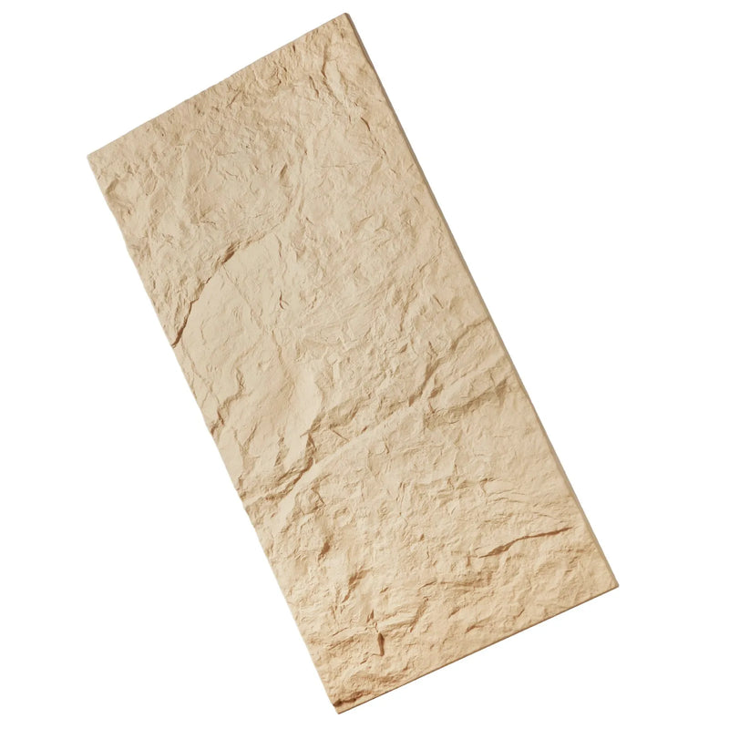 VEVOR 3D sienas paneļi, 4 gab., PU dabīgā akmens imitācijas dizains, 1200 × 600 mm, kopējais pārklājums 2,97 m², akcenta sienas dekors interjeram griestiem, guļamistabai, viesistabai un spēļu telpai, akmens dzeltenā krāsā