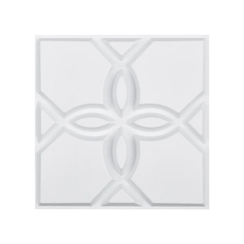 VEVOR 3D sienas paneļi, 33 gab., PVC minimālisma ziedu dizaina flīzes, 300 × 300 mm, kopējais pārklājums 3,0 m², akcenta sienas dekors interjeram griestiem, guļamistabai, viesistabai un spēļu telpai, matēti baltā krāsā