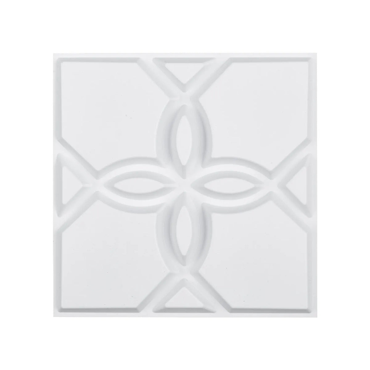VEVOR 3D Wall Panels, 33 Pieces, PVC Minimalist Floral Design Tiles, 300 × 300 mm, Total Coverage 3.0 m², Accent Wall Décor for Interior Ceilings, Bedroom, Living Room and Game Room, Matte White
