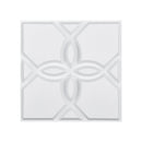 VEVOR 3D sienas paneļi, 33 gab., PVC minimālisma ziedu dizaina flīzes, 300 × 300 mm, kopējais pārklājums 3,0 m², akcenta sienas dekors interjeram griestiem, guļamistabai, viesistabai un spēļu telpai, matēti baltā krāsā