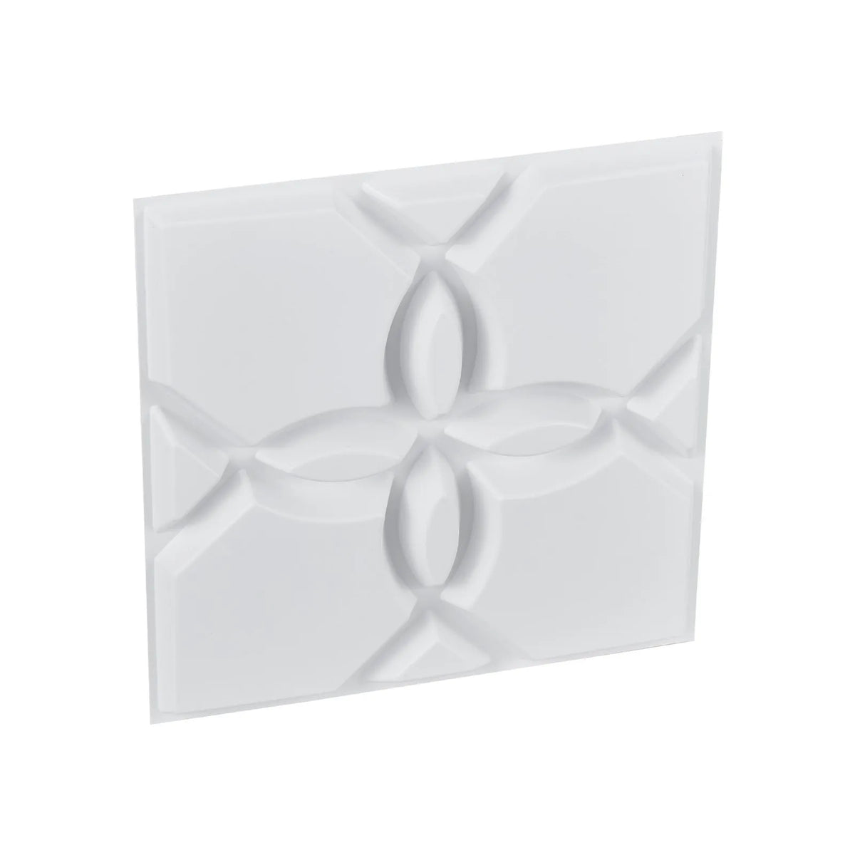 VEVOR 3D Wall Panels, 33 Pieces, PVC Minimalist Floral Design Tiles, 300 × 300 mm, Total Coverage 3.0 m², Accent Wall Décor for Interior Ceilings, Bedroom, Living Room and Game Room, Matte White