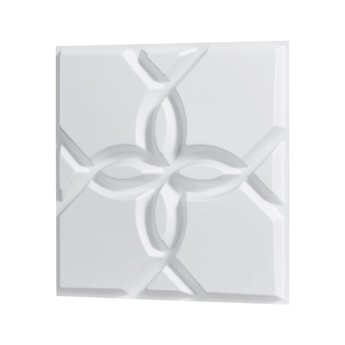 VEVOR 3D Wall Panels, 33 Pieces, PVC Minimalist Floral Design Tiles, 300 × 300 mm, Total Coverage 3.0 m², Accent Wall Décor for Interior Ceilings, Bedroom, Living Room and Game Room, Matte White