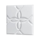 VEVOR 3D sienas paneļi, 33 gab., PVC minimālisma ziedu dizaina flīzes, 300 × 300 mm, kopējais pārklājums 3,0 m², akcenta sienas dekors interjeram griestiem, guļamistabai, viesistabai un spēļu telpai, matēti baltā krāsā