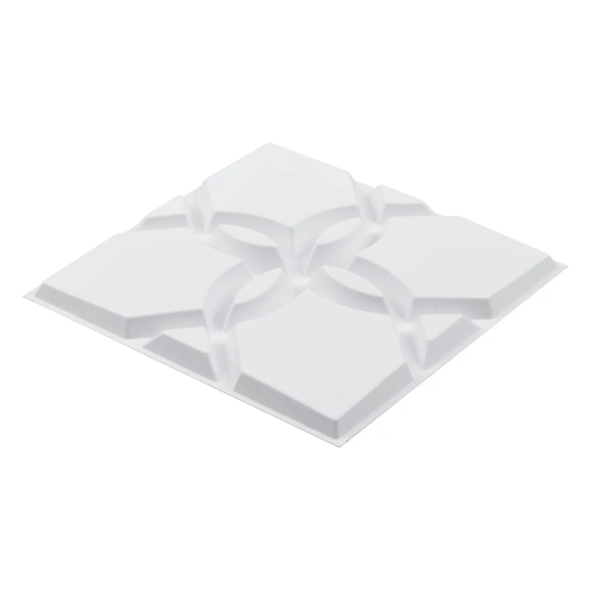 VEVOR 3D Wall Panels, 33 Pieces, PVC Minimalist Floral Design Tiles, 300 × 300 mm, Total Coverage 3.0 m², Accent Wall Décor for Interior Ceilings, Bedroom, Living Room and Game Room, Matte White