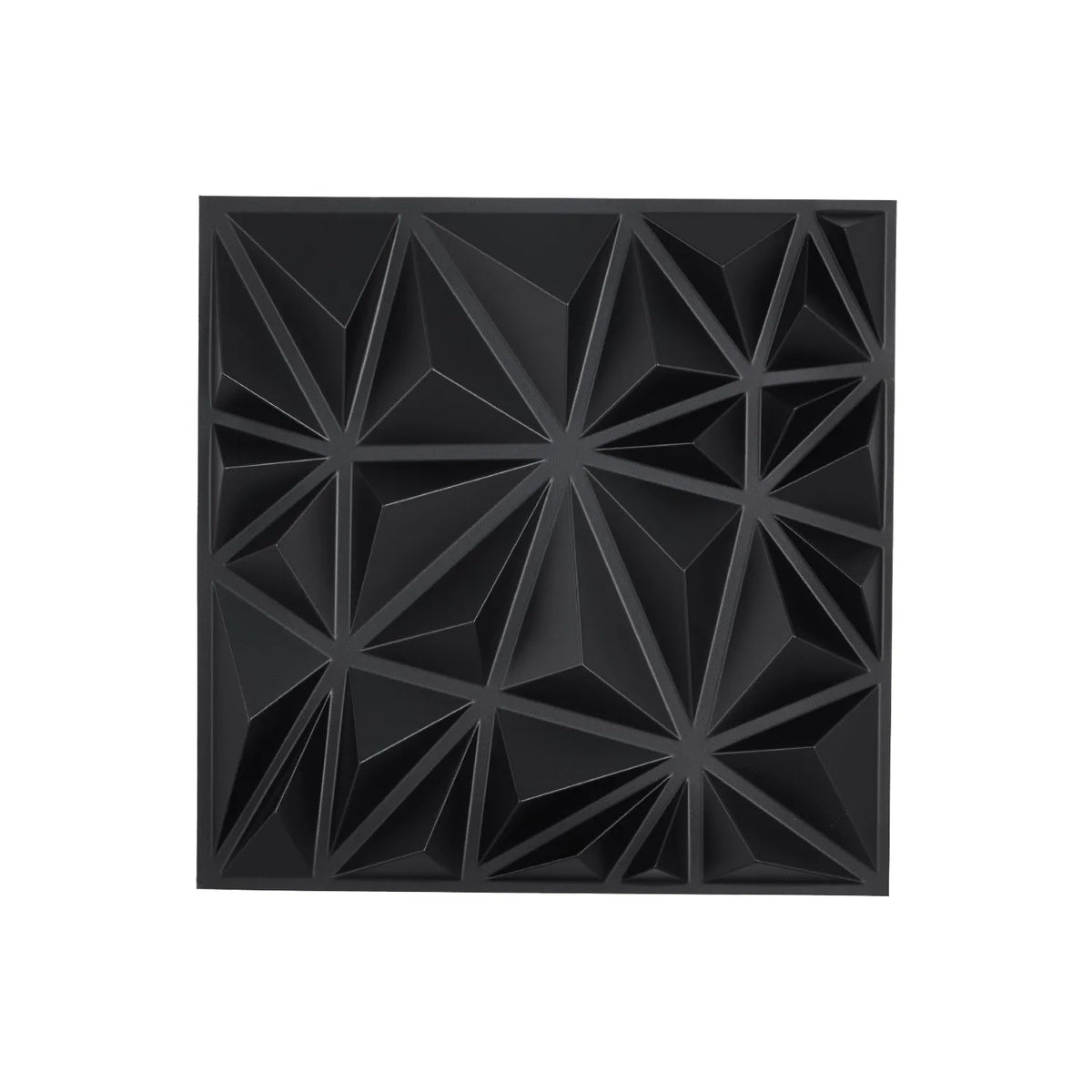 VEVOR 3D Wall Panels, 33 Pieces, PVC Minimalist Diamond Design Tiles, 300 × 300 mm, Total Coverage 3 m², Accent Wall Décor for Interior Ceilings, Bedroom, Living Room and Game Room, Matte Black