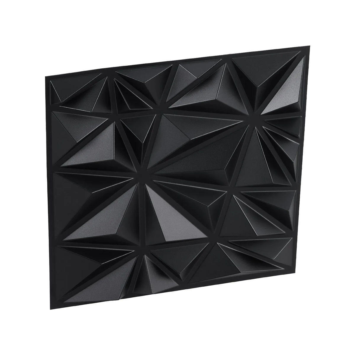 VEVOR 3D Wall Panels, 33 Pieces, PVC Minimalist Diamond Design Tiles, 300 × 300 mm, Total Coverage 3 m², Accent Wall Décor for Interior Ceilings, Bedroom, Living Room and Game Room, Matte Black