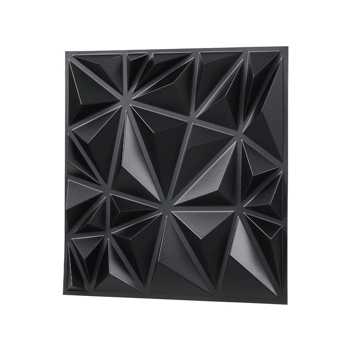 VEVOR 3D Wall Panels, 33 Pieces, PVC Minimalist Diamond Design Tiles, 300 × 300 mm, Total Coverage 3 m², Accent Wall Décor for Interior Ceilings, Bedroom, Living Room and Game Room, Matte Black