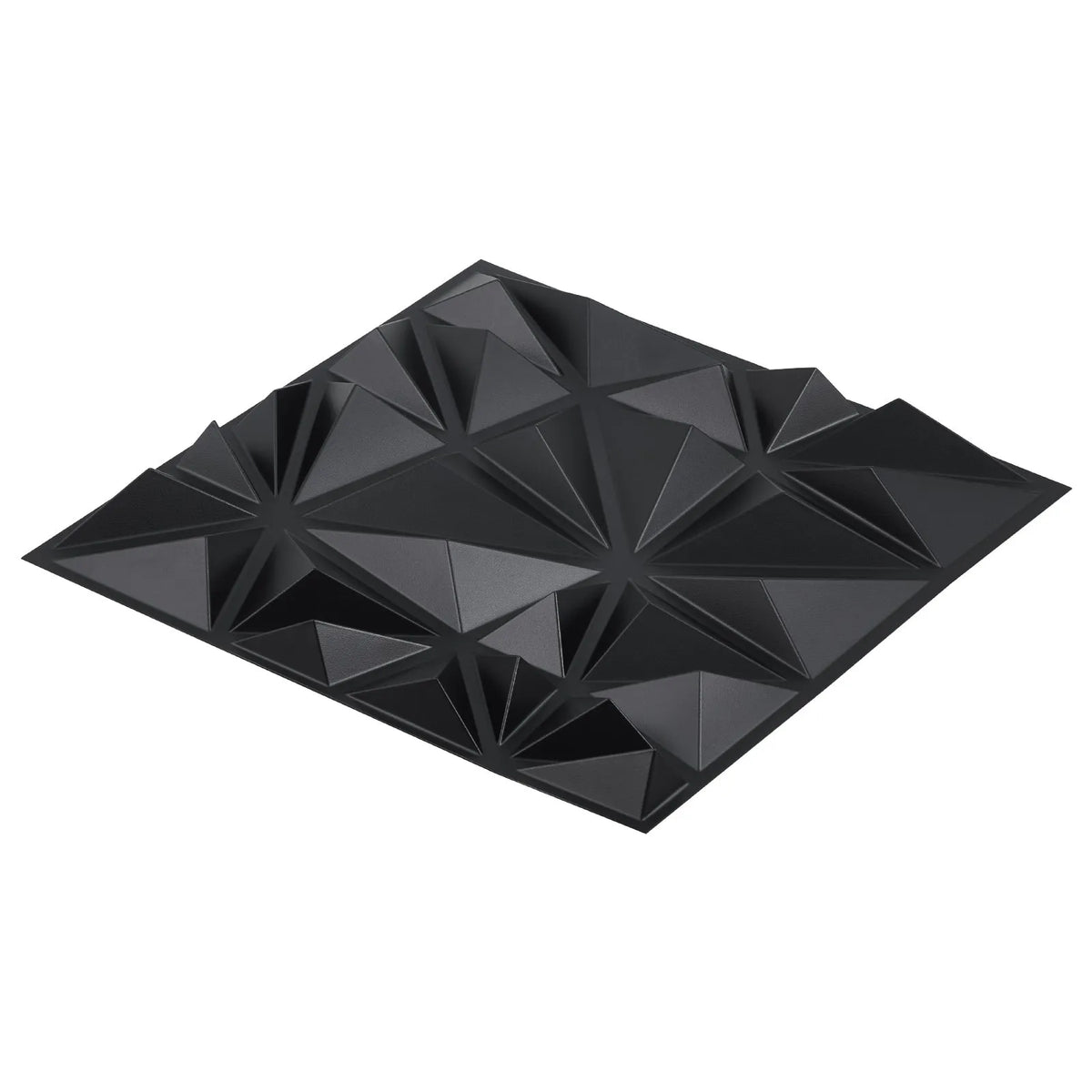 VEVOR 3D Wall Panels, 33 Pieces, PVC Minimalist Diamond Design Tiles, 300 × 300 mm, Total Coverage 3 m², Accent Wall Décor for Interior Ceilings, Bedroom, Living Room and Game Room, Matte Black