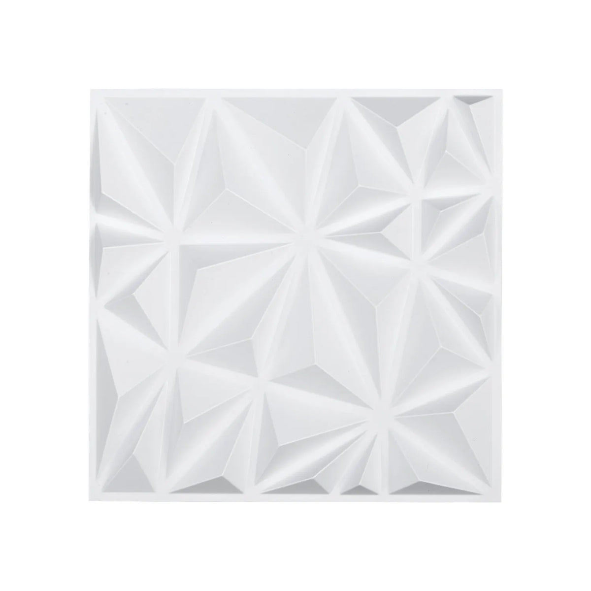 VEVOR 3D Wall Panels, 33 pcs, 300 × 300 mm PVC Modern Artistic Minimalist Diamond Tile Panels, Total Coverage 3 m², Accent Wall Panels for Interior Décor Ceilings, Bedroom, Living Room and Game Room, Matte White