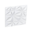 VEVOR 3D sienas paneļi, 33 gab., 300 × 300 mm PVC moderni mākslinieciskie minimālisma romba flīžu paneļi, kopējais pārklājums 3 m², akcenta sienas paneļi interjera dekoram griestiem, guļamistabai, viesistabai un spēļu istabai, matēti baltā krāsā