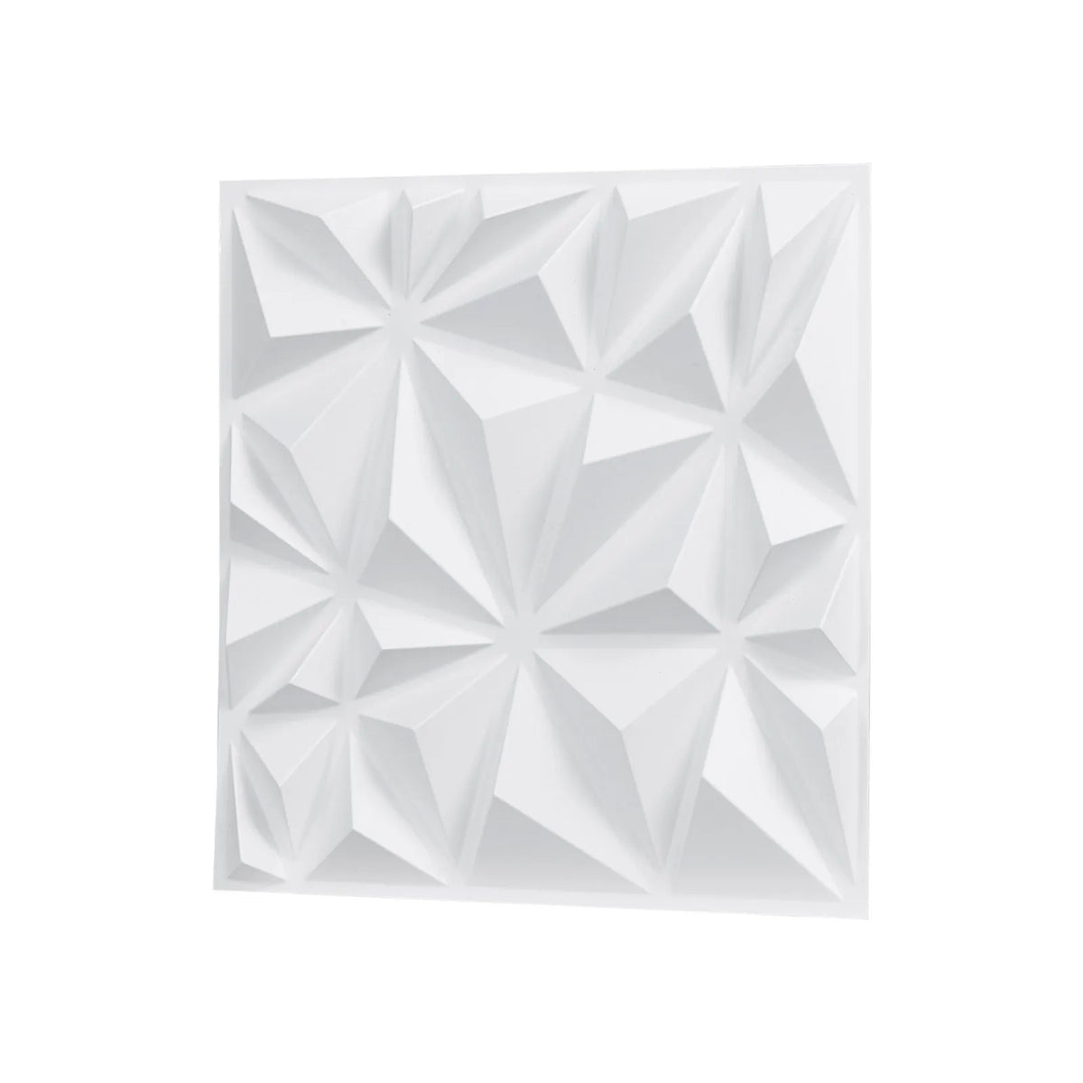 VEVOR 3D Wall Panels, 33 pcs, 300 × 300 mm PVC Modern Artistic Minimalist Diamond Tile Panels, Total Coverage 3 m², Accent Wall Panels for Interior Décor Ceilings, Bedroom, Living Room and Game Room, Matte White