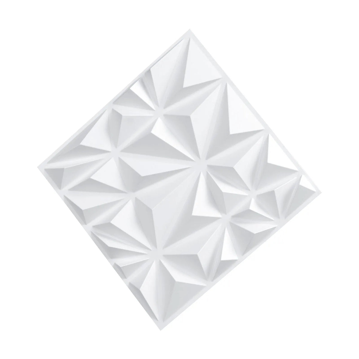 VEVOR 3D Wall Panels, 33 pcs, 300 × 300 mm PVC Modern Artistic Minimalist Diamond Tile Panels, Total Coverage 3 m², Accent Wall Panels for Interior Décor Ceilings, Bedroom, Living Room and Game Room, Matte White