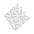 VEVOR 3D sienas paneļi, 33 gab., 300 × 300 mm PVC moderni mākslinieciskie minimālisma romba flīžu paneļi, kopējais pārklājums 3 m², akcenta sienas paneļi interjera dekoram griestiem, guļamistabai, viesistabai un spēļu istabai, matēti baltā krāsā