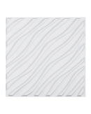 VEVOR 3D sienas paneļi, 12 gab., PVC minimālisma viļņu dizaina flīzes, 500 × 500 mm, kopējais pārklājums 3,0 m², akcenta sienas dekors interjeram griestiem, guļamistabai, viesistabai un spēļu telpai, matēti baltā krāsā