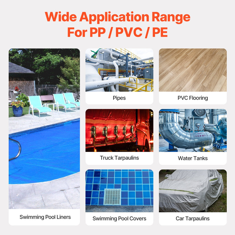 VEVOR Karstā Gaisa Līmēšanas Rīks 1600W PVC TPO Vinila Siltuma Pistole un 5 Piederumi