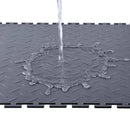 VEVOR savienojamas garāžas grīdas flīzes 513 × 513 × 5 mm, 16 gab., neslīdoši PVC paklāji ar rombveida reljefu, grafītpelēki