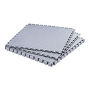 VEVOR savienojamas garāžas grīdas flīzes 513 × 513 × 5 mm, 8 gab., neslīdoši PVC paklāji ar rombveida reljefu, sudraba krāsā