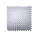 VEVOR savienojamas garāžas grīdas flīzes 513 × 513 × 5 mm, 8 gab., neslīdoši PVC paklāji ar rombveida reljefu, sudraba krāsā
