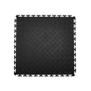 VEVOR savienojamas garāžas grīdas flīzes 513 × 513 × 5 mm, 8 gab., neslīdoši PVC paklāji ar rombveida reljefu, melnas