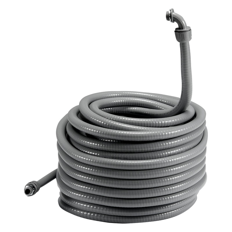 25 mm elastīga šķidrumnecaurlaidīga PVC caurule, 30,48 m, nemetāliska, IP65
