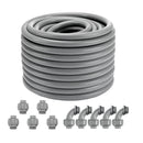 VEVOR šķidrumizturīga elastīga PVC vada aizsargšļūtene Ø 19 mm, 30,5 m