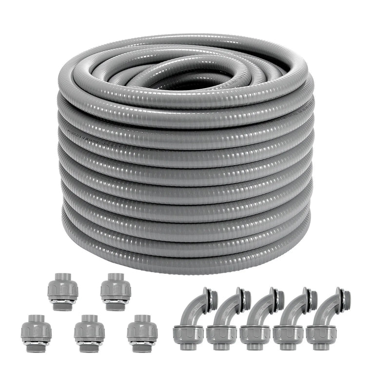 VEVOR šķidrumizturīga elastīga PVC vada aizsargšļūtene Ø 19 mm, 30,5 m