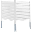 Vinila privātuma žogs 122 × 122 cm, āra ekrāns atkritumu konteineriem un baseina aprīkojumam, kondicioniera norobežojums, komplekts ar žalūziju paneļiem (2 paneļi)