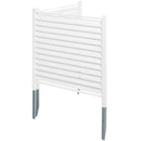 Vinila privātuma žogs 122 × 122 cm, āra ekrāns atkritumu konteineriem un baseina aprīkojumam, kondicioniera norobežojums, komplekts ar žalūziju paneļiem (2 paneļi)