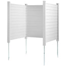 Āra privātuma ekrāns, vinila žogs 127 × 127 см, horizontāls, 3 paneļi, piemērots atkritumu konteineru un kondicionieru norobežošanai